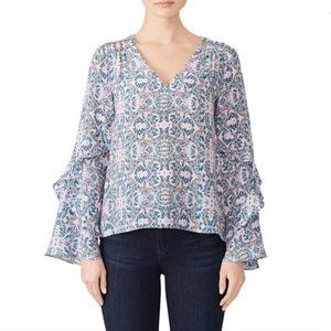 Nanette Lepore Multi Abstract Blouse Tunic